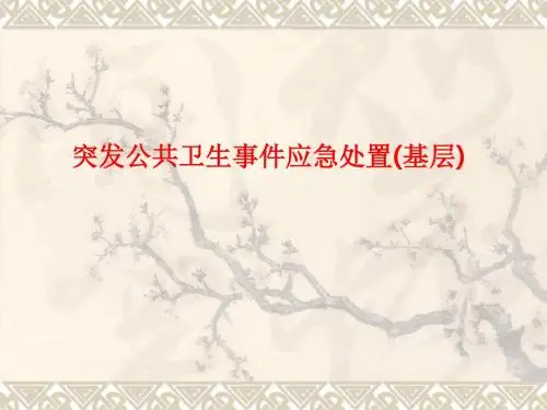 [课件]突发公共卫生事件应急处置(基层)PPT