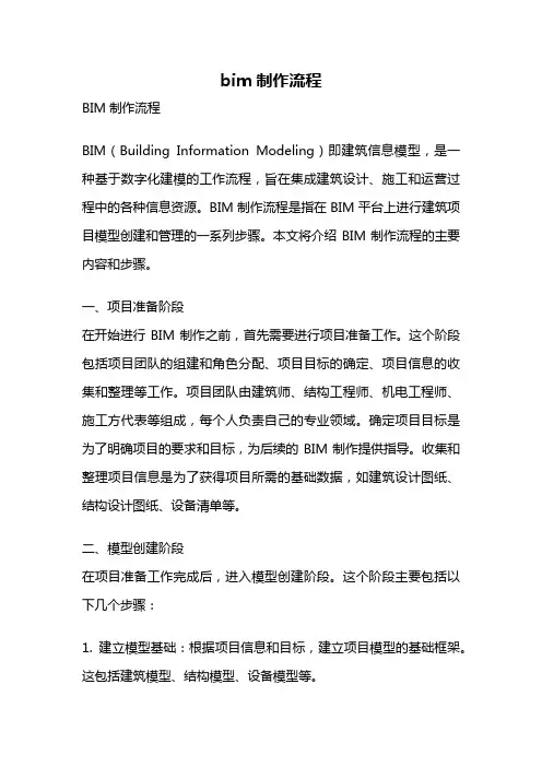 bim制作流程
