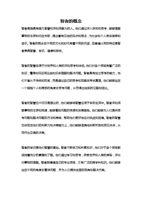 智者的概念