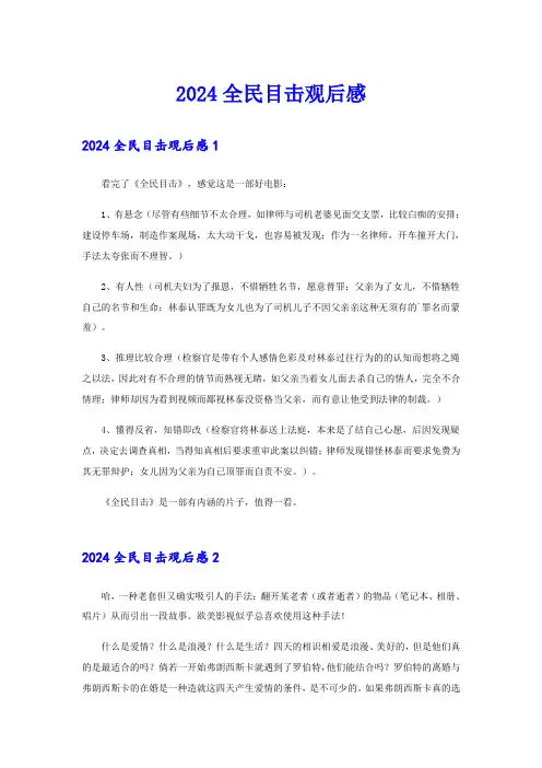 2024全民目击观后感