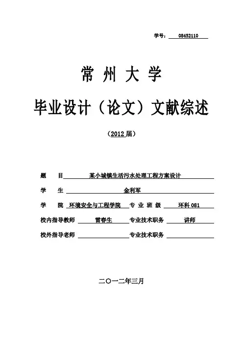文献综述-污水处理