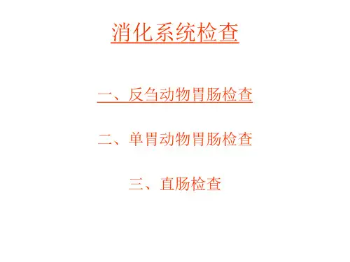 兽医课件-消化系统及直检