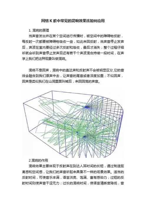 网络K歌中常见的混响效果该如何应用