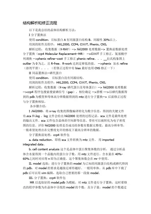 蛋白结构解析流程概要