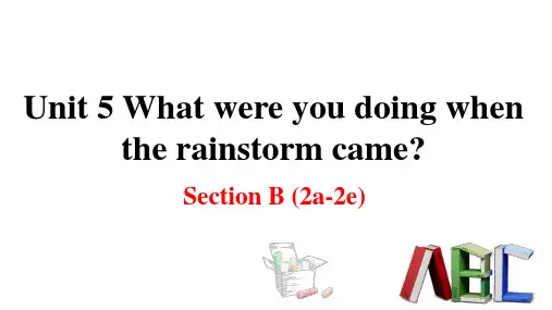 新目标(人教) 八年级下册英语教学课件 Unit5  Section B(2a-2e)
