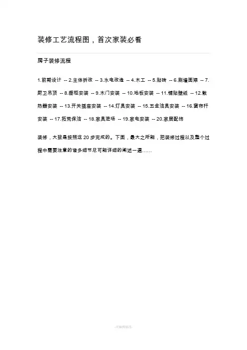 装修工艺流程图