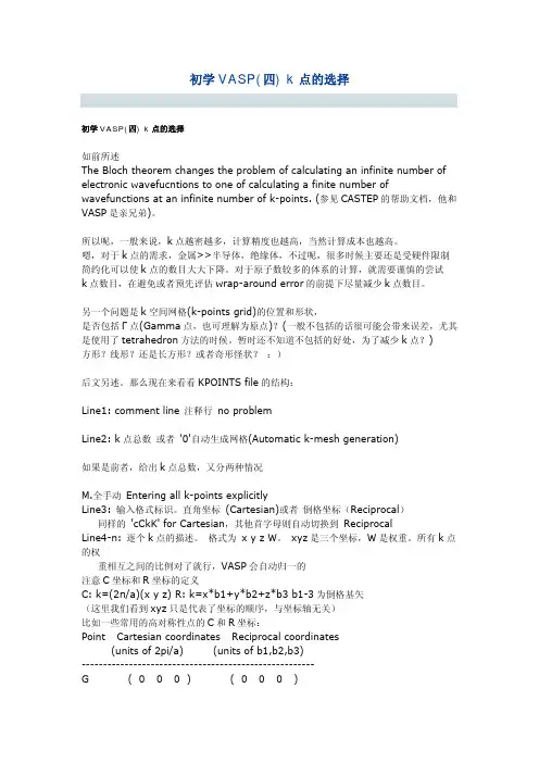 240700初学VASP(四)_k点的选择