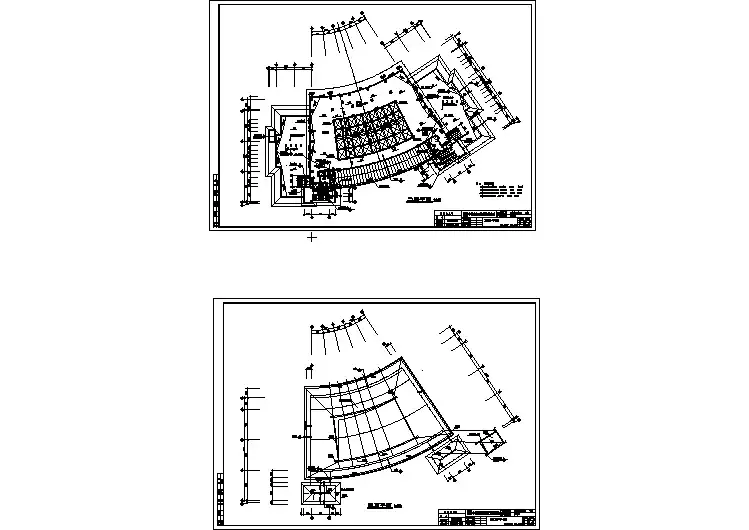 仿古技术楼建筑详细施工CAD图纸