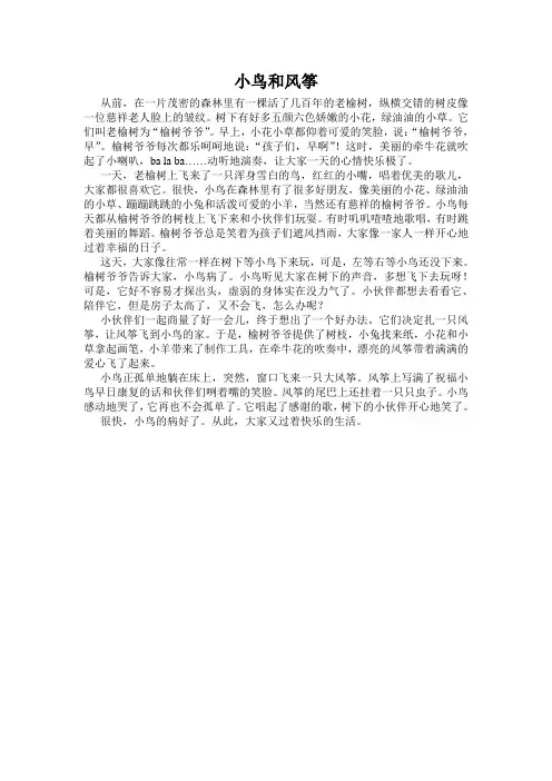 小鸟和风筝