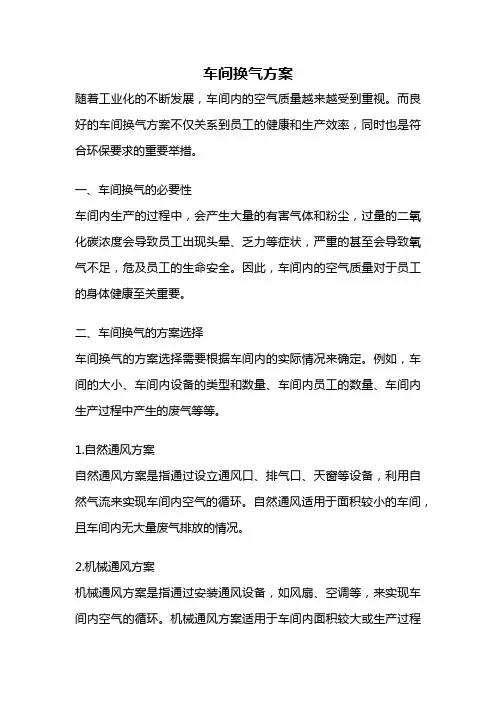车间换气方案