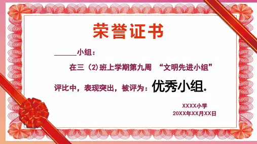 多款奖状荣誉证书PPT模板