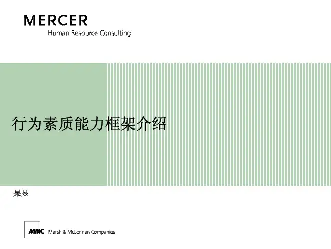 美世(Mercer)-领导力素质开发模型