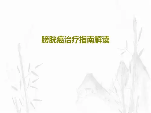 膀胱癌治疗指南解读共50页文档