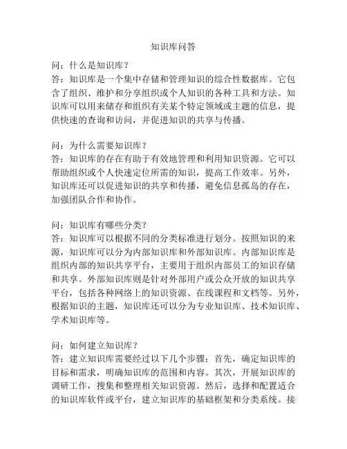 知识库问答
