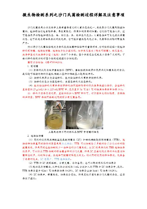 微生物检测系列之沙门氏菌检验技巧及详解