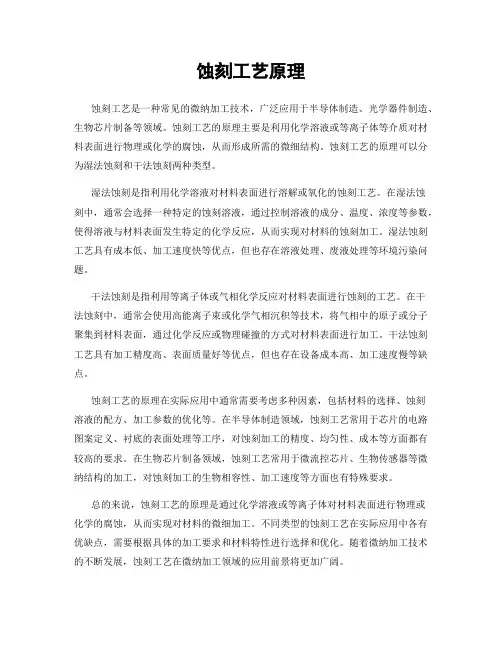 蚀刻工艺原理