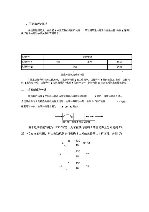 哈工大机械原理课程设计