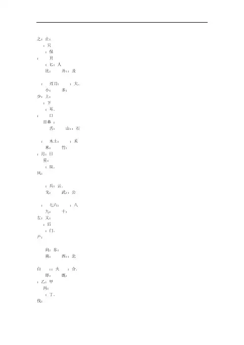常见字甲骨文字体