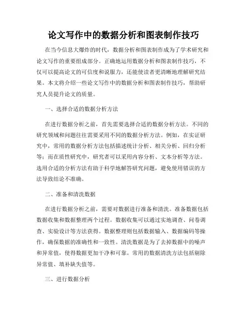 论文写作中的数据分析和图表制作技巧