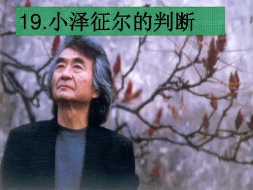 19.小泽征尔的判断