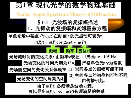 光波场的复振幅描述