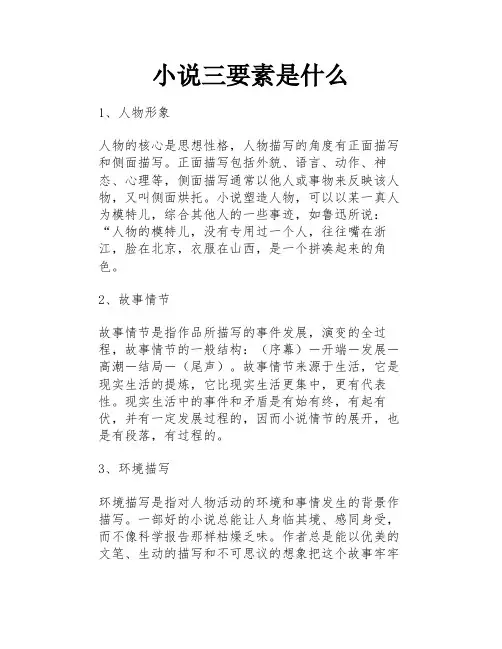 小说三要素是什么