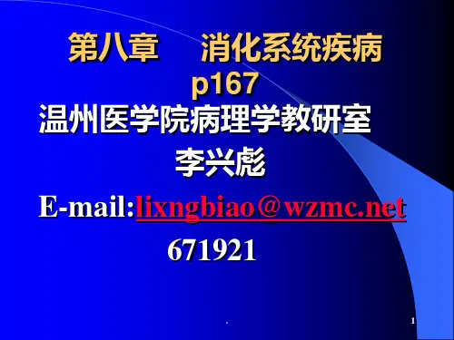 胃肠的疾病PPT课件