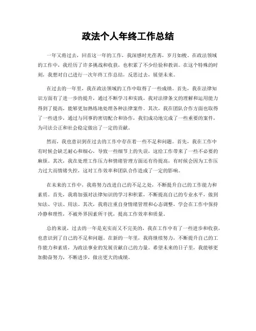 政法个人年终工作总结