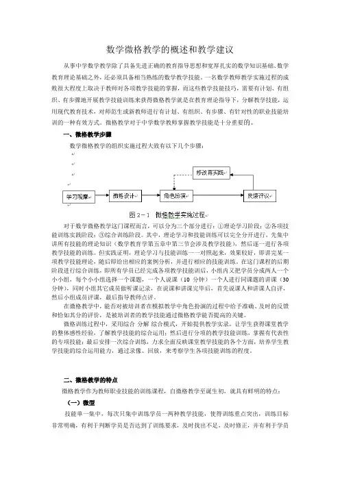 微格教学概述及教学建议(罗)