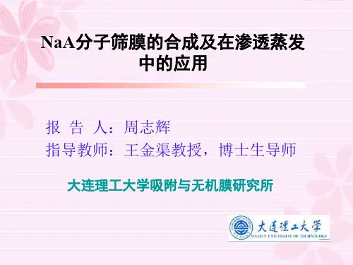 周志辉NaA分子筛膜的合成及在渗透蒸发中的应用 .ppt