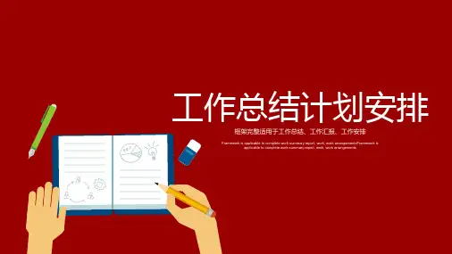 最新红色经典框架完整工作计划汇报演示PPT模板(适用于工作总结工作汇报工作安排)1912