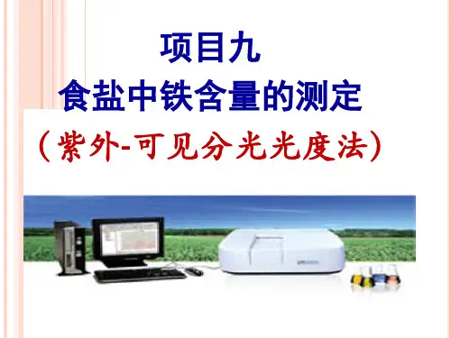 项目九 分光光度法测定铁含量ppt课件