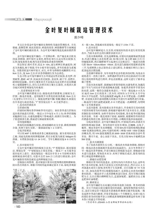 金叶复叶槭栽培管理技术