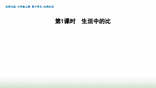 北师大版六年级数学上册第6单元第1课时生活中的比课件