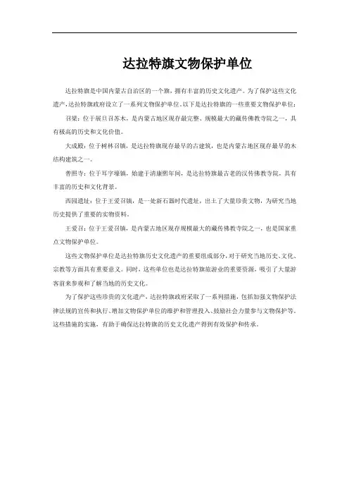 达拉特旗文物保护单位