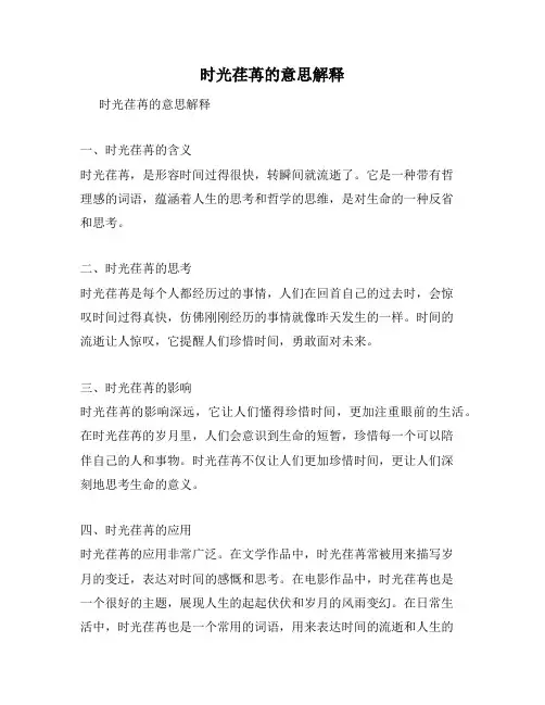 时光荏苒的意思解释