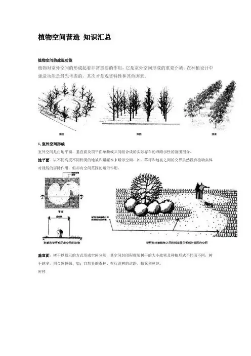 植物空间营造 知识汇总