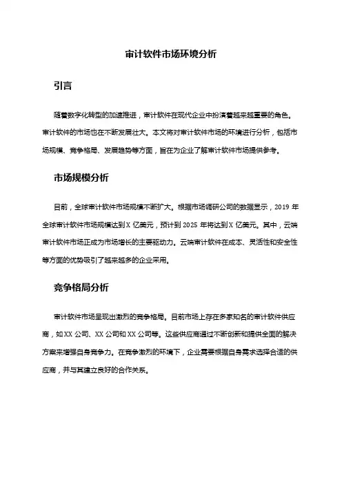 2024年审记软件市场环境分析