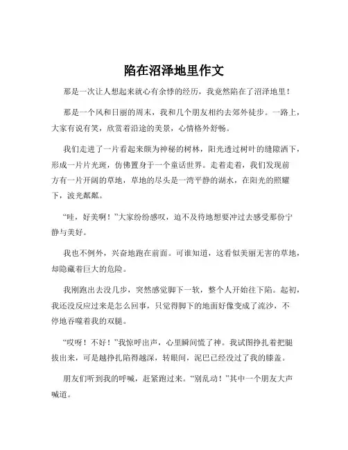 陷在沼泽地里作文