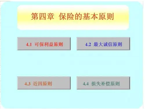 保险学课件--保 险 学(第四章)