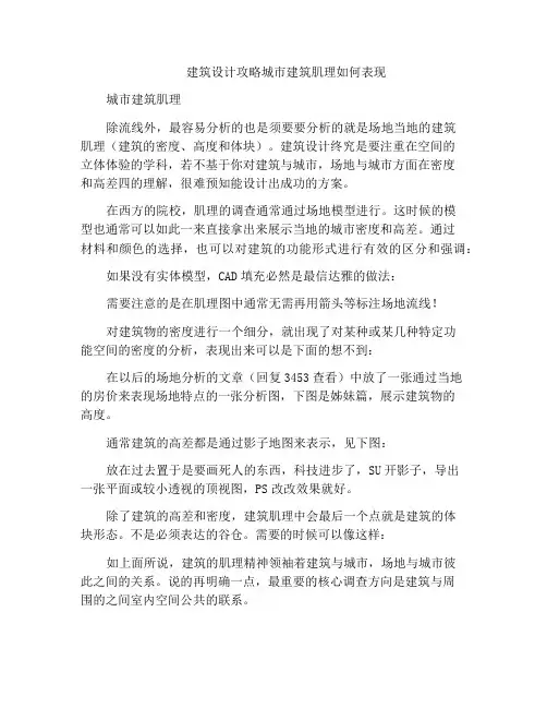 建筑设计攻略城市建筑肌理如何表现