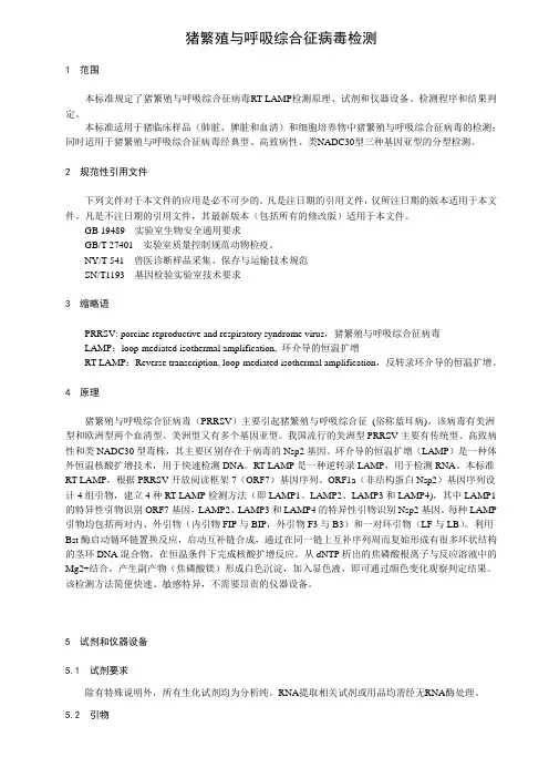 猪繁殖与呼吸综合征病毒检测
