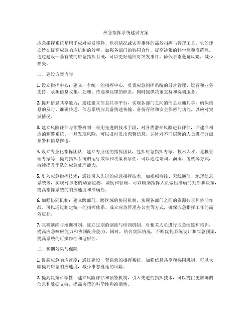应急指挥系统建设方案