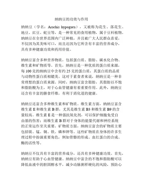 纳纳豆的功效与作用
