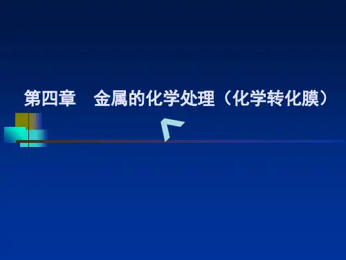 金属的化学处理(化学转化膜)