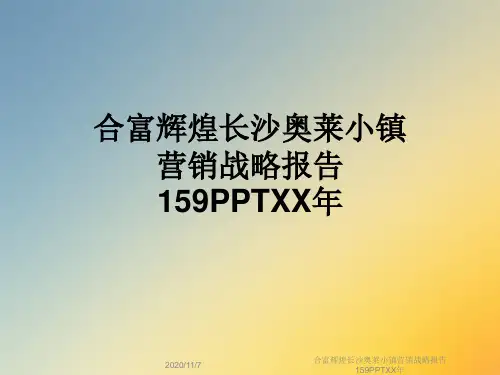 合富辉煌长沙奥莱小镇营销战略报告159PPTXX年