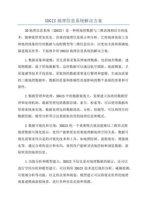 3DGIS地理信息系统解决方案