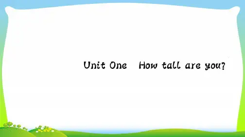 人教版六年级英语下册Unit1HowtallareyouPartB(第三课时)习题课件.ppt
