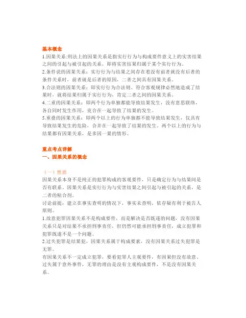 【司考】考点违法性构成要件之因果关系(星考点)