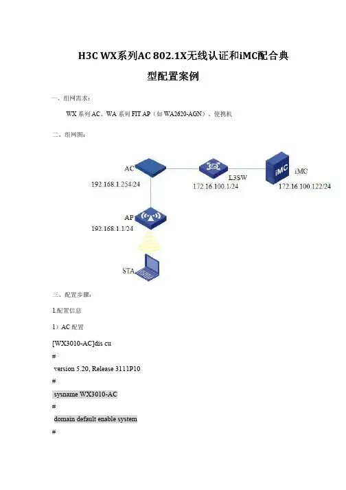 802.1X无线认证和iMC
